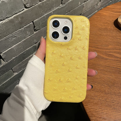 Ostrich pattern leather suitable mobile phone shell