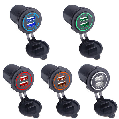 Car Charger USB Vehicle Waterproof Dual USB Charger