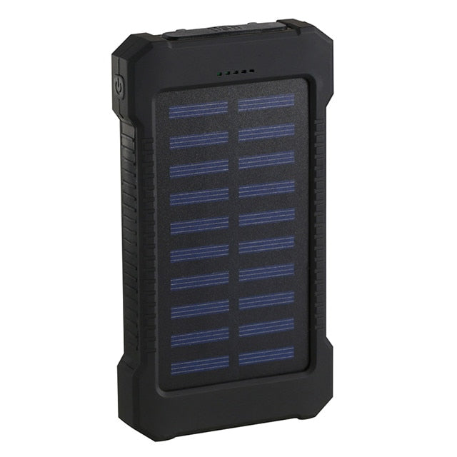 For Smartphone with LED Light Solar Power Bank Waterproof