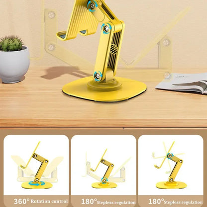 Rotating phone stand foldable desktop