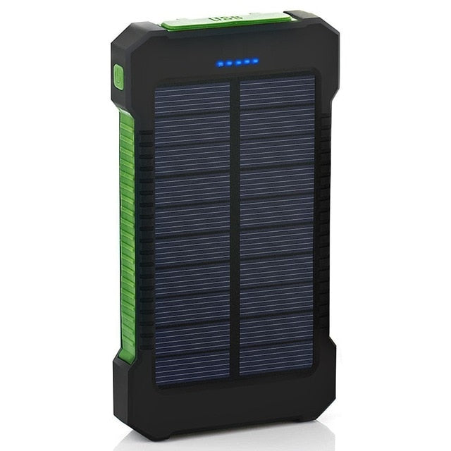 For Smartphone with LED Light Solar Power Bank Waterproof