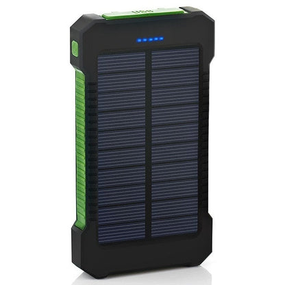 For Smartphone with LED Light Solar Power Bank Waterproof