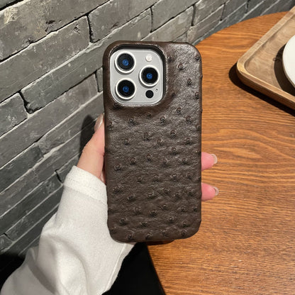 Ostrich pattern leather suitable mobile phone shell