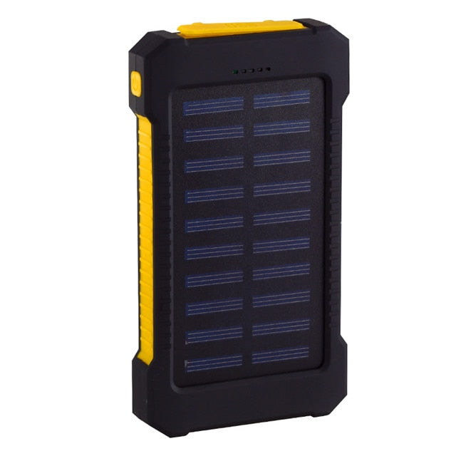 For Smartphone with LED Light Solar Power Bank Waterproof