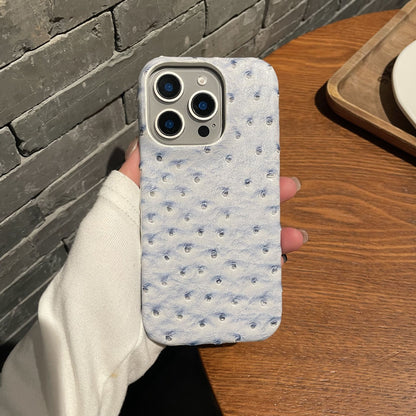 Ostrich pattern leather suitable mobile phone shell