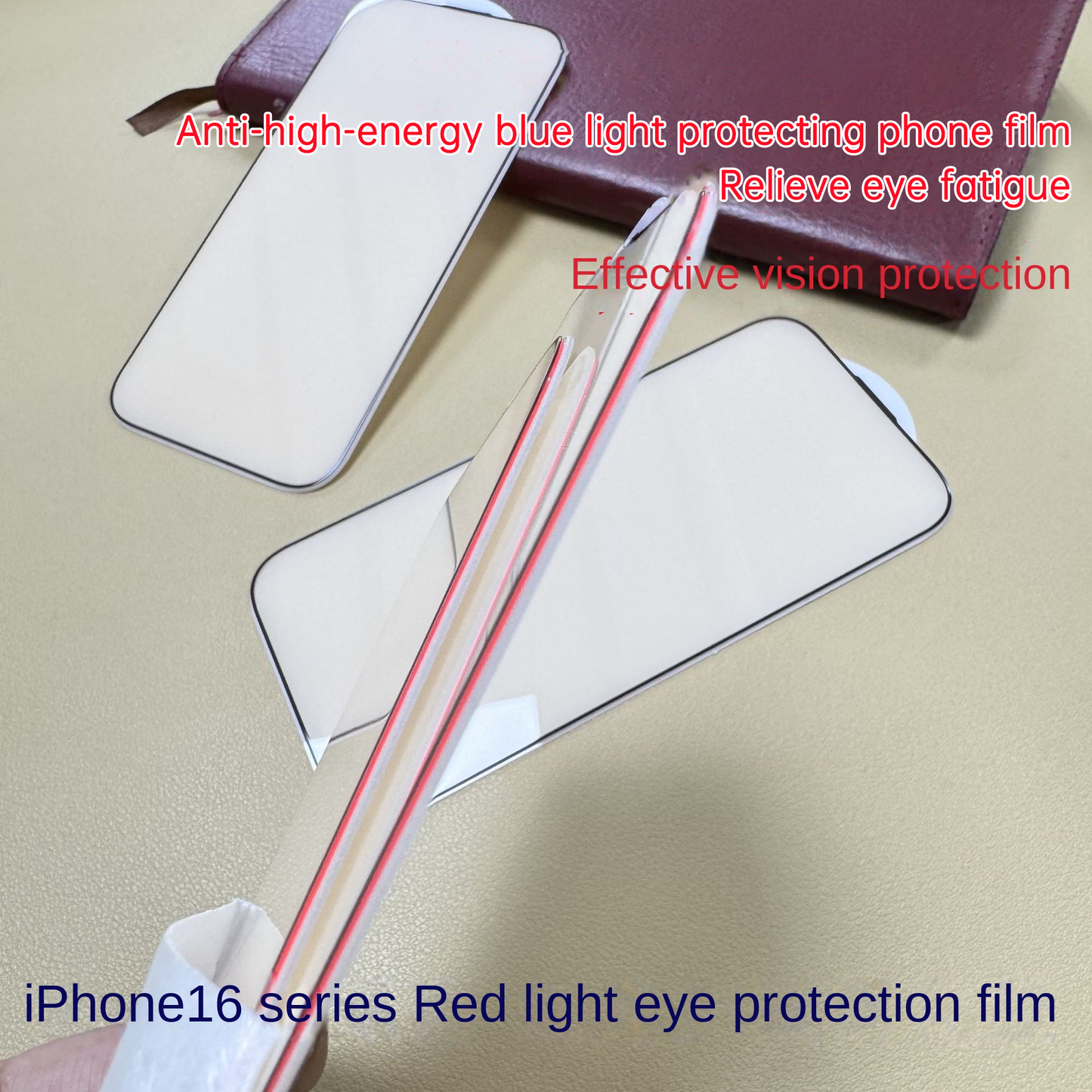 Protective Red Light Blocking Tempered Glass Film