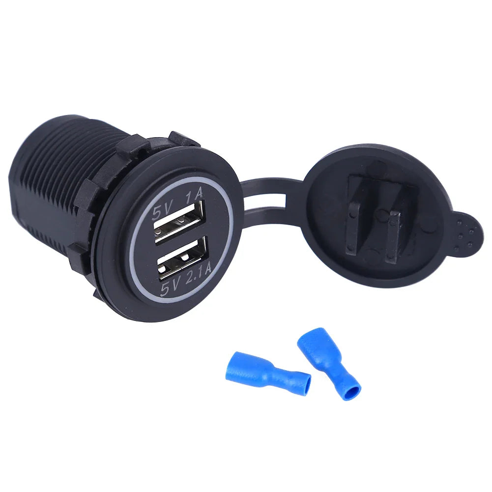 Car Charger USB Vehicle Waterproof Dual USB Charger
